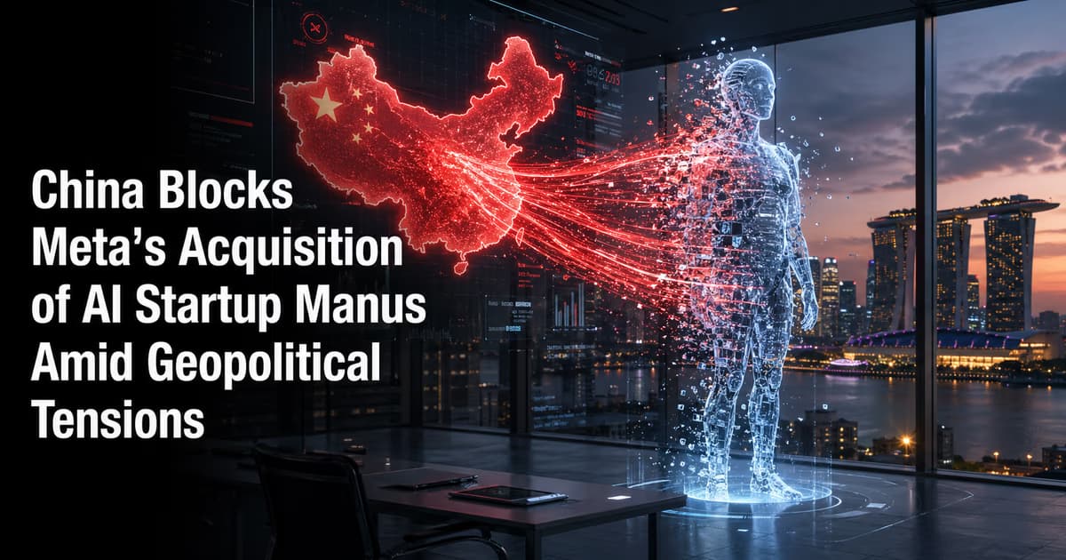 Beijing Orders Meta to Unwind $2 Billion Acquisition of AI Startup Manus