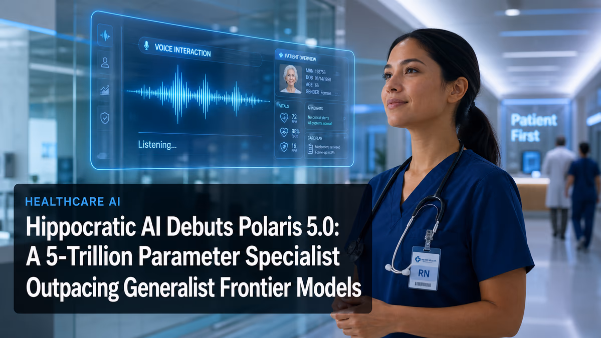 Hippocratic AI Debuts Polaris 5.0: A 5-Trillion Parameter Specialist Outpacing Generalist Frontier Models