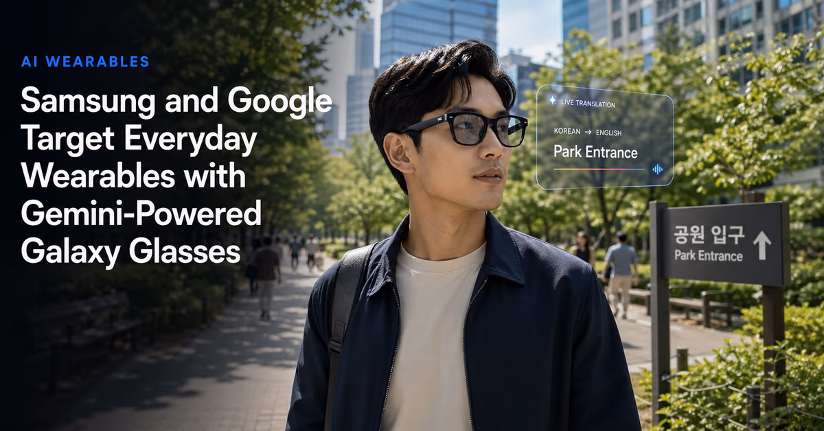 Samsung and Google Target Everyday Wearables with Gemini-Powered Galaxy Glasses