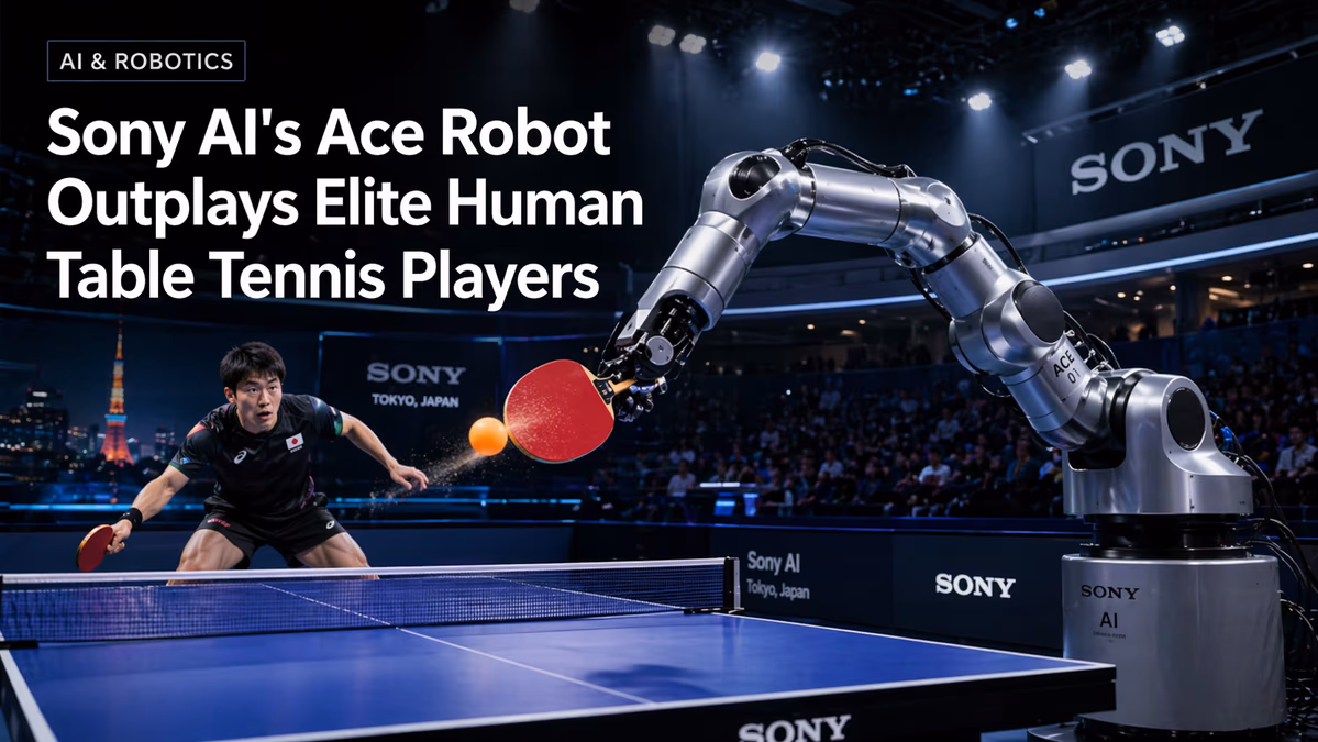 Sony AI’s ‘Ace’ Claims Victory Over Professional Table Tennis Stars in Milestone for Physical AI